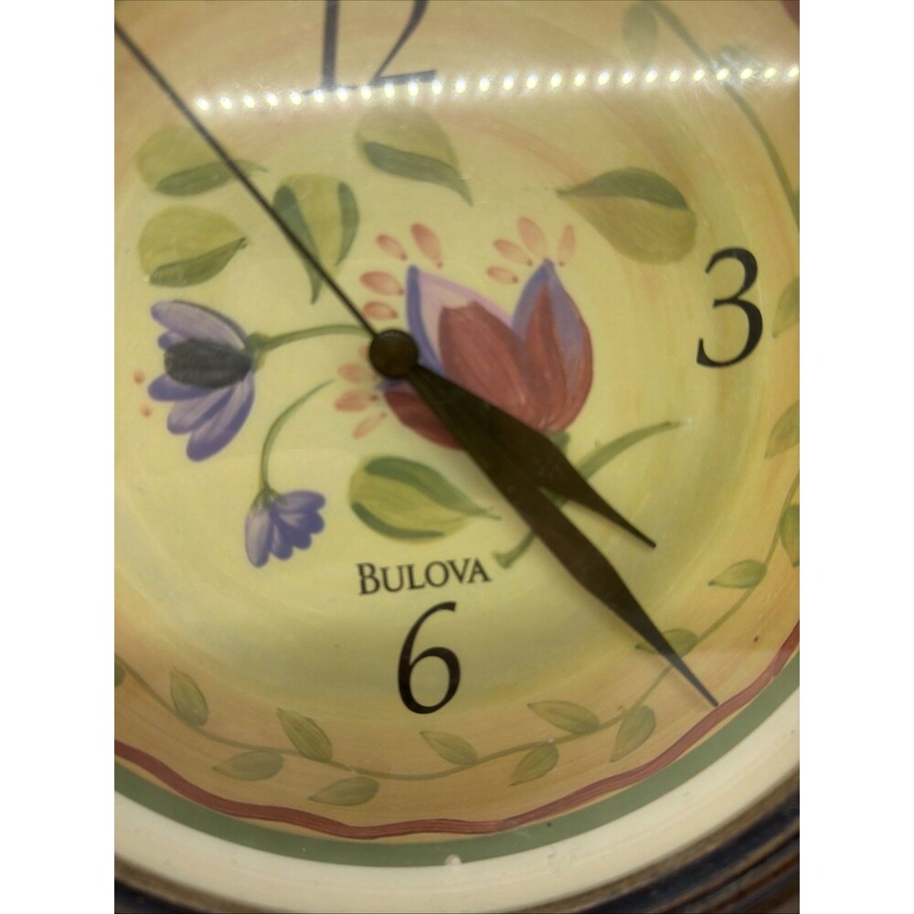 Bulova Wall Hanging Clock, Vintage, Pfaltzgraff Patterned